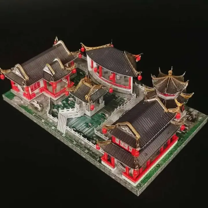 Rompecabezas del océano MMZ003 SuZhou Gardens, Kits de modelos de ensamblaje de Metal láser 3D, juguetes de rompecabezas, regalos para niños y adultos - 1