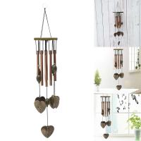 Campanas de viento conmemorativas de tono profundo para exteriores de madera con 8 tubos huecos de metal afinados con melodía relajante - details 1