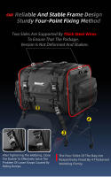 Rhinowalk-bolsa para portaequipajes para motocicleta, impermeable, 19L-80L, ampliable, gran capacidad, para viaje, equipaje trasero, para la mayoría de las motocicletas - details 6