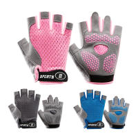 Guantes antideslizantes de medio dedo para niños, protectores de Palma gruesos, cuero de imitación, resistentes a las roturas, ciclismo, Escalada, Deportes, 1 par - details 1