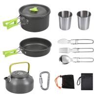 Batería de cocina para acampada, ligera de aluminio, para viajes y senderismo - details 20