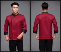 Chaqueta de Chef de restaurante para hombre, ropa de trabajo de cocina y cafetería de manga larga, abrigo de cocina para panadería, Tops, uniforme de Chef de sushi, conjunto corto - details 11