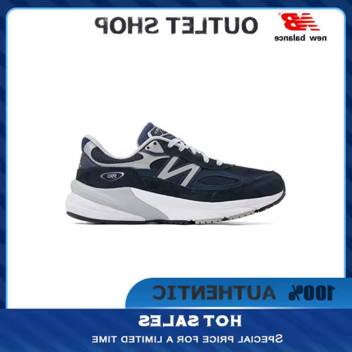 LETEN 【100% AUTÉNTICO】 NB 990 V6 Azul " Zapatillas W990NV6 Zapatillas deportivas de moda unisex para hombres y mujeres Pegatinas de pared - 1