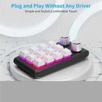 Teclado personalizado, botón de volumen, programación Macro, Gaming, Hotswap, negro, 12 teclas, 2 perillas, USB - details 6