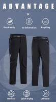 LNGXO Pantalones de Senderismo Ligeros, Secado Rápido, Impermeables para Acampar al Aire Libre, Correr, Escalar Montañas - details 1