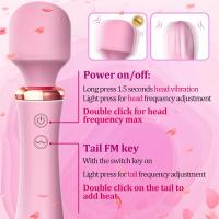 Varita de masaje AV 3 en 1 para mujer, consolador vibrador para punto G, estimulador de pezón y Vagina, función de calefacción, 10 potentes vibraciones, Motor Dual - details 11