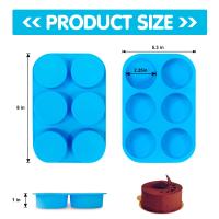 Molde de Galletas Oreo de Silicona Walfos Cilindro Redondo para Chocolate Cubierto Molds para Cookies Dulces Jabón Cupcake Pudding Set de 3 - details 1
