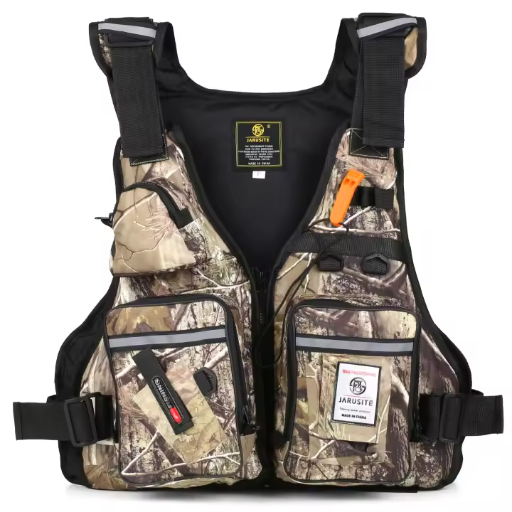 Chaleco de Flotación Profesional para Hombres Traje de Pesca Marino Ajustable con Múltiples Bolsillos Impermeable y Portátil - 1