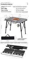 Mesa camping plegable familiares party Portátil multifunción parrilla al aire libre playa - details 3