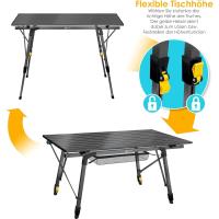 Mesa de Camping Plegable Marco de Aluminio Tablero Enganchable Ajuste de Altura Incluso - details 19