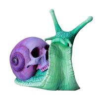 Escultura de Calavera de Caracol Decoración Gótica Estatua de Caracol para Jardín Figura de Halloween Adorno de Escritorio Artesanía de Resina DIY - details 18
