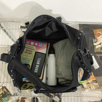 Bolsa de viaje impermeable retro 2024 nueva versátil casual colores contrastantes un solo hombro gran capacidad viaje de negocios bolsa de equipaje de mano bolsa de almacenamiento de fitness deportiva ligera bolsa de mensajero bolsa de viaje de corta dist - details 15