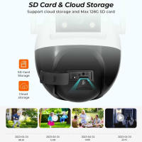 Cámara de Seguridad Solar Inalámbrica, Visión 360°, Detección de Movimiento AI, Visión Nocturna 2K para Seguridad del Hogar al Aire Libre - details 3
