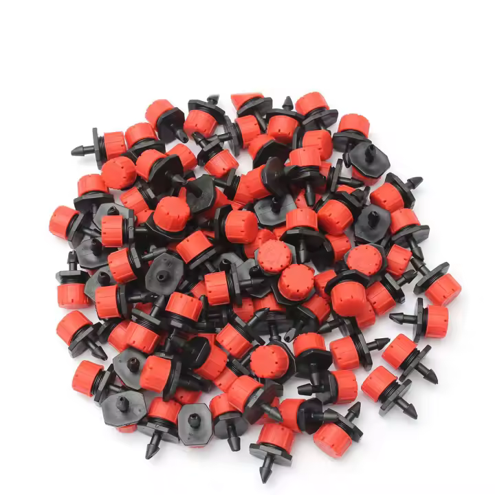 100PCS Goteros de riego por goteo, Boquillas de aspersores con emisor de jardín, Riego por goteo automático 360 - 1