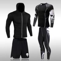 Traje Deportivo de Compresión para Hombres Pantalones de Gimnasio de Lana - details 5