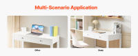 SucceBuy Escritorio compacto con cajones de almacenamiento, mesa de estudio para niños para dormitorio, diseño minimalista para dibujar, leer, escribir - details 5