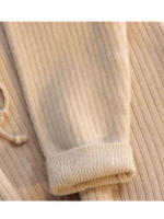 Hooded long women autumn winter solid knitted pullovers warm loose casual knitwear jumper - details 9