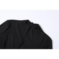 Mono Deportivo de Moda para Mujer de Cuello Alto y Cintura Alta Color Sólido, Estilo Otoño-Invierno - details 2
