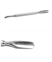 KADS Empujador de cutículas de acero inoxidable, herramienta de manicura de doble cabezal, removedor de piel muerta, 1 piezas - details 4
