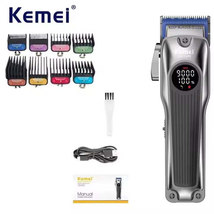 Kemei-cortadora de pelo profesional para peluquero, maquinilla eléctrica para cortar el pelo, recargable, Máquina para cortar cabello para hombres, 9000RPM - 1