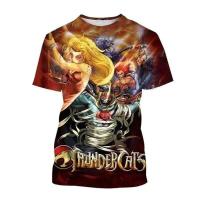 Thunder Cat Impresión 3D Tallas grandes Diseño de camiseta para hombres y mujeres Animación informal Deportes Secado rápido Transpirable - details 3