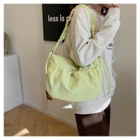 Bolso de hombro plisado de nailon a la moda, bolso cruzado con cordón de estilo coreano de Color sólido, bolso de mano ligero de gran capacidad para niñas - details 11