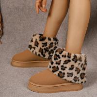 Botas de nieve de invierno para mujer, botines informales con estampado de leopardo, zapatos cálidos para mujer - details 2