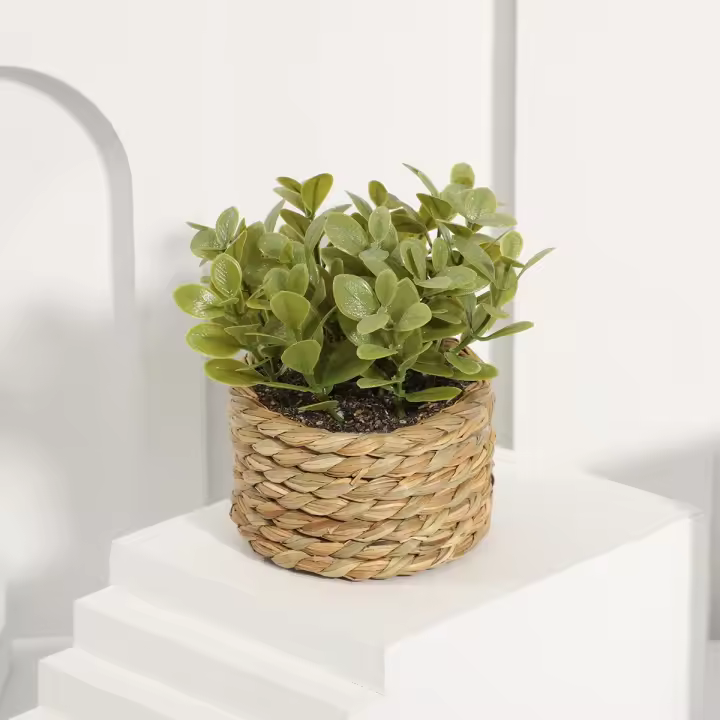 Plantas Artificiales de Eucalipto Pila de Césped Tejida de 11cm Material PE Decoración del Hogar - 1