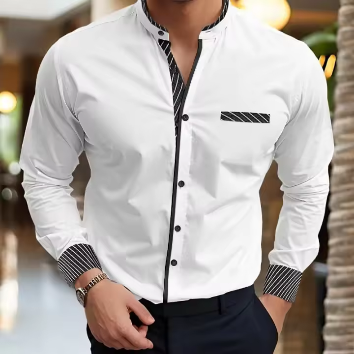 Camisa con estampado 3D para hombre, ropa de oficina de negocios, moda hawaiana, tela informal transpirable, nuevo estilo - 1