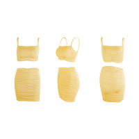 Conjunto de dos piezas para mujer, camisola sexy ajustada con fruncido, moda 2024, muy vendido. - details 45