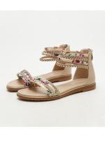 Sandalias planas romanas 2025, nuevas sandalias casuales de moda para mujer, para vacaciones, viajes, playa con flores. - details 0