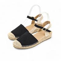 Zapatos de Verano de Lona de Yute con Tacón de Cuña Bajo y Hebilla Sencilla - details 30