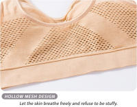 Sujetador deportivo sin aros para mujer, ropa interior sin costuras, almohadillas extraíbles, chaleco para dormir, para correr, gimnasio, talla grande, S-6XL - details 7