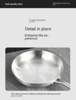 Sartén de acero inoxidable 304, sartén antiadherente multifuncional sin recubrimiento, herramientas de cocina plegables, utensilios de cocina - details 6