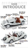 1:32 Mercedes Benz 500K Convertible de doble puerta Roadster Diecast modelo aleación Metal colecciones de coches Hobby decoraciones regalo amigo - details 4