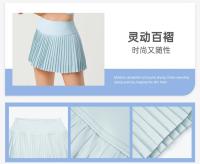 Nuevas faldas pantalón de tenis deportivas para mujer, medias de cintura alta, pantalones cortos de tenis para Yoga, faldas con bolsillos, minifaldas plisadas sólidas antiagotamiento - details 3