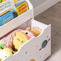 Estantería de Juguetes Móvil Multifuncional con 3 Compartimentos Caja de Libros Infantil con Ruedas - details 8