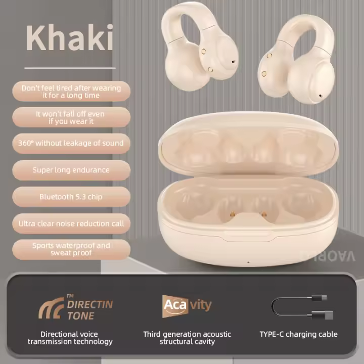 Auriculares inalámdricos con Bluetooth, audífonos, TWS con Micrófono, HIFI, conducción ósea - 1