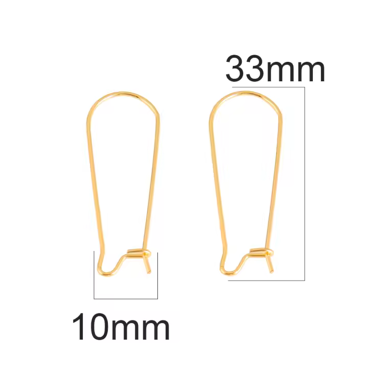 20Pcs  20/25/33/39MM gancho alambres oreja gancho acero inoxidable para joyería haciendo hallazgos de pendientes de bricolaje ajustes Base accesorios suministros Accessories - 1