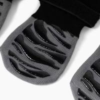 4 unids/set calcetines de algodón para perros antideslizantes con correas Protector de pata de mascota Control de tracción calcetines transpirables para suelo de perro Botas de lluvia y nieve - details 1