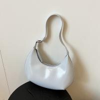 Bandolera de cuero de Pu de Color sólido, bolso Hobo de gran capacidad con forma de luna para mujer, bolso Hobo de estilo coreano para chica - details 12