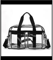 Bolsa de viaje transparente de PVC, bolsos de hombro tipo bandolera portátiles para deportes, senderismo al aire libre, natación, compras, bolso transparente - details 9