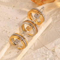 Anillo tricolor desmontable de moda para dama, regalo para dama, regalo de cumpleaños, regalo de Navidad - details 6