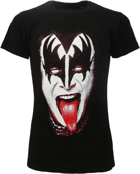 Camiseta de Kiss original The Demon oficial negra camiseta Hard Rock Heavy Metal - 1