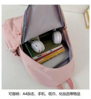Mochilas simples y versátilesMochila para estudiantes de secundaria Mochila para estudiantes universitarios de gran capacidad Mochila de color sólido de estilo coreano - details 45