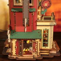 Robotime Rokr Dream Gift Factory rompecabezas de madera 3D regalos de Navidad juguete con luz y música para niños Kits de bloques de construcción - details 6