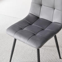 EGOONM-sillas tapizadas para comedor, asientos de diseño con respaldo, asiento de terciopelo, marco de Metal para cocina y sala de estar, 2/4 unidades - details 5