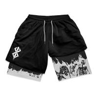 Pantalones Cortos de Entrenamiento Berserk con Estampado de Calavera Secado Rápido, Elástico, Con Pocetas para Hombres Ropa Activa de Verano - details 6