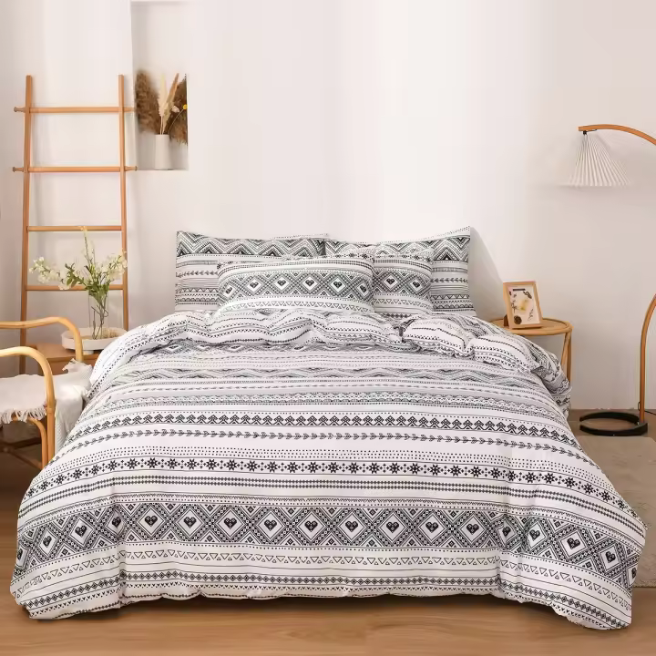 Juego de ropa de cama de 2/3 piezas, edredón de microfibra para cama doble, tamaño Queen - 1