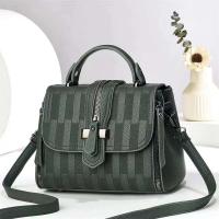 Bolso de hombro diagonal de gran capacidad de alta gama para mujer, botón con cremallera, forro de poliéster -21497 - details 5